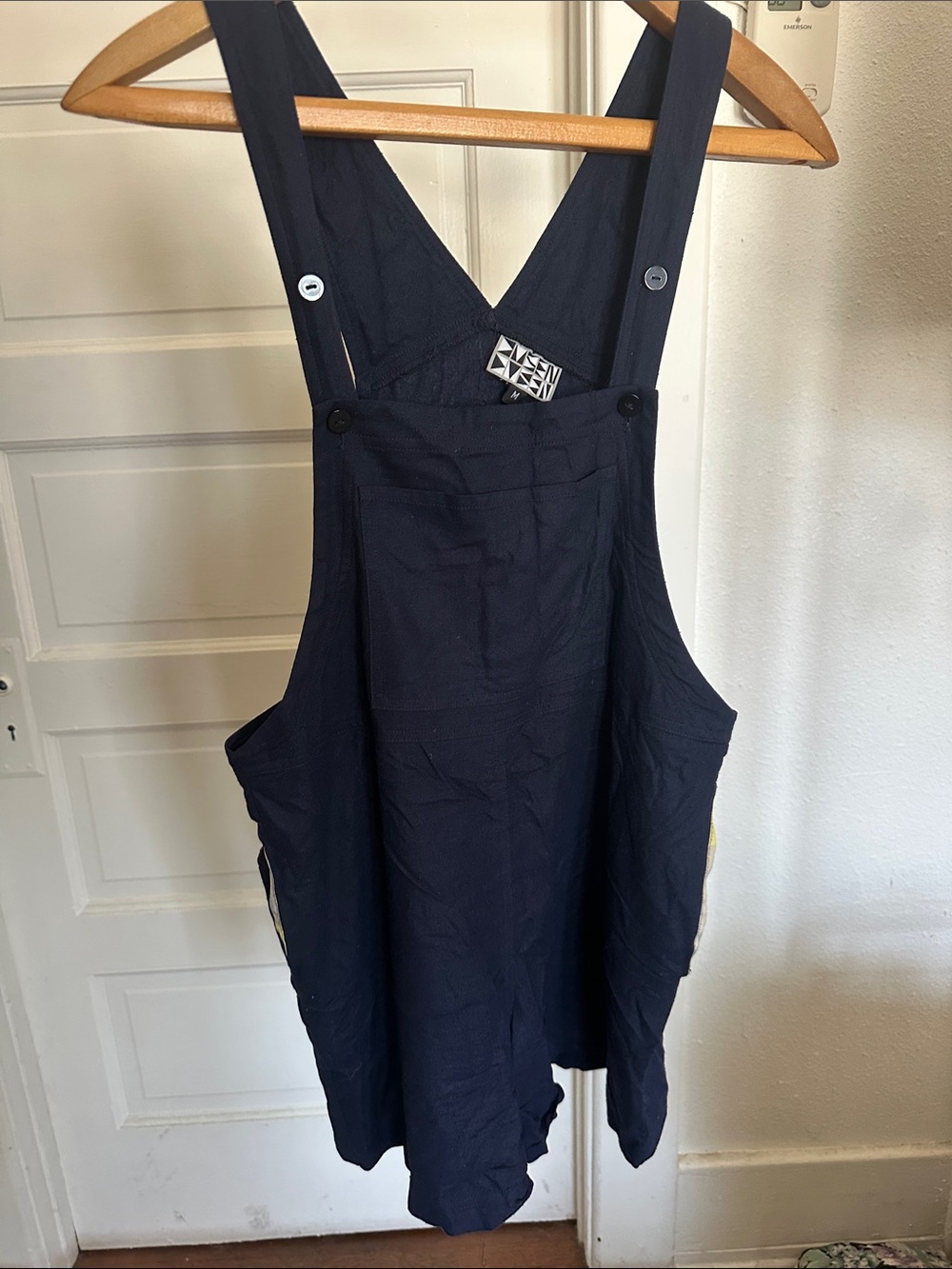 Women’s Navy Blue 100% Silk Romper Overalls